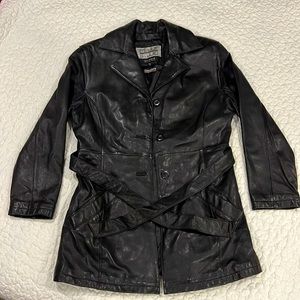 Wilson’s Leather 3/4 trench with tie belt